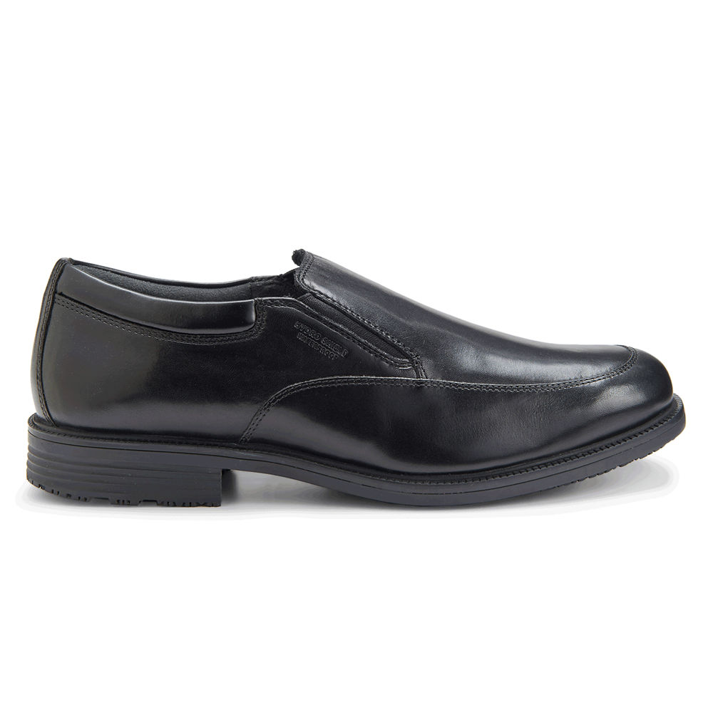 Rockport Mens Slip-On Black - Lead the Pack Waterproof - UK 175-RNKLTE